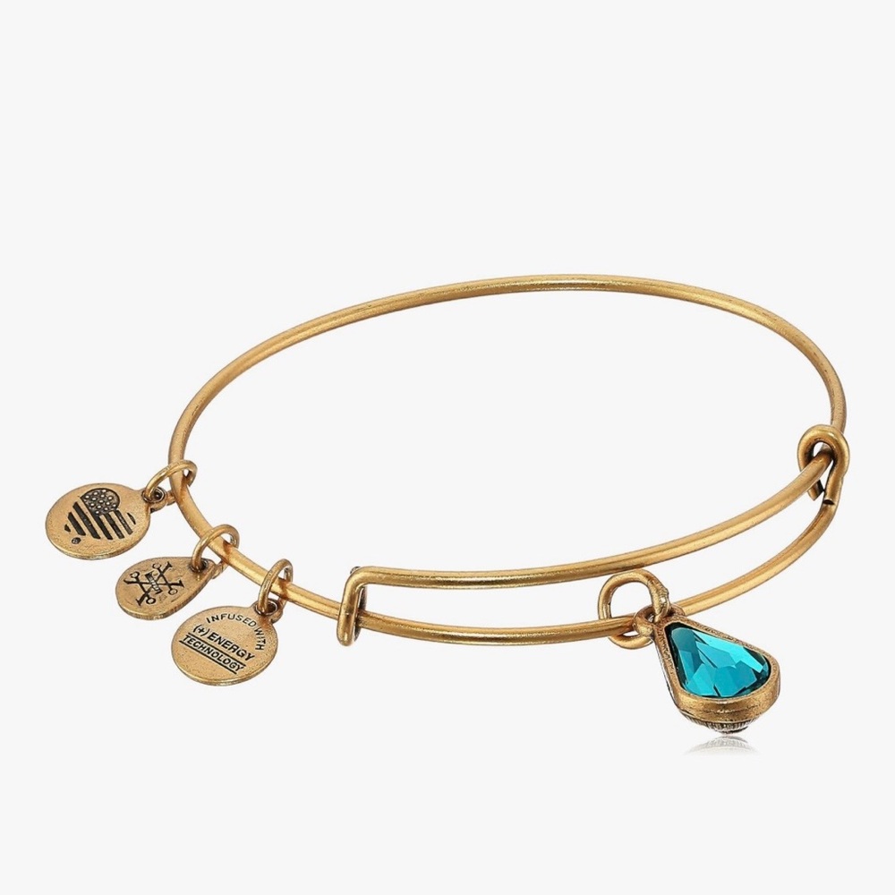 Alex and Ani December Birth Month Charm with Swarovski Crystal Bangle Bracelet